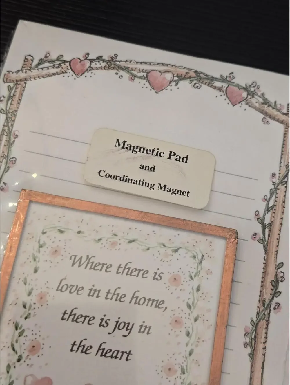 Linda Grayson Printwick Papers Heart Garden Magnetic Memo Pad Sealed USA